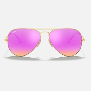 Pink ray ban mirrored aviators